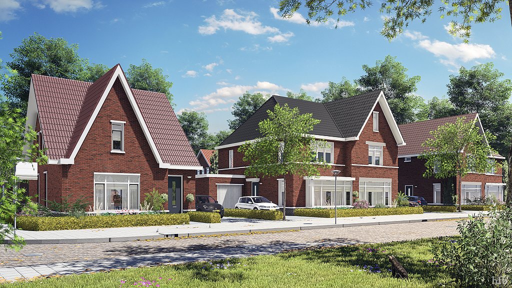 Artist impression van het nieuwbouwproject in Heiloo